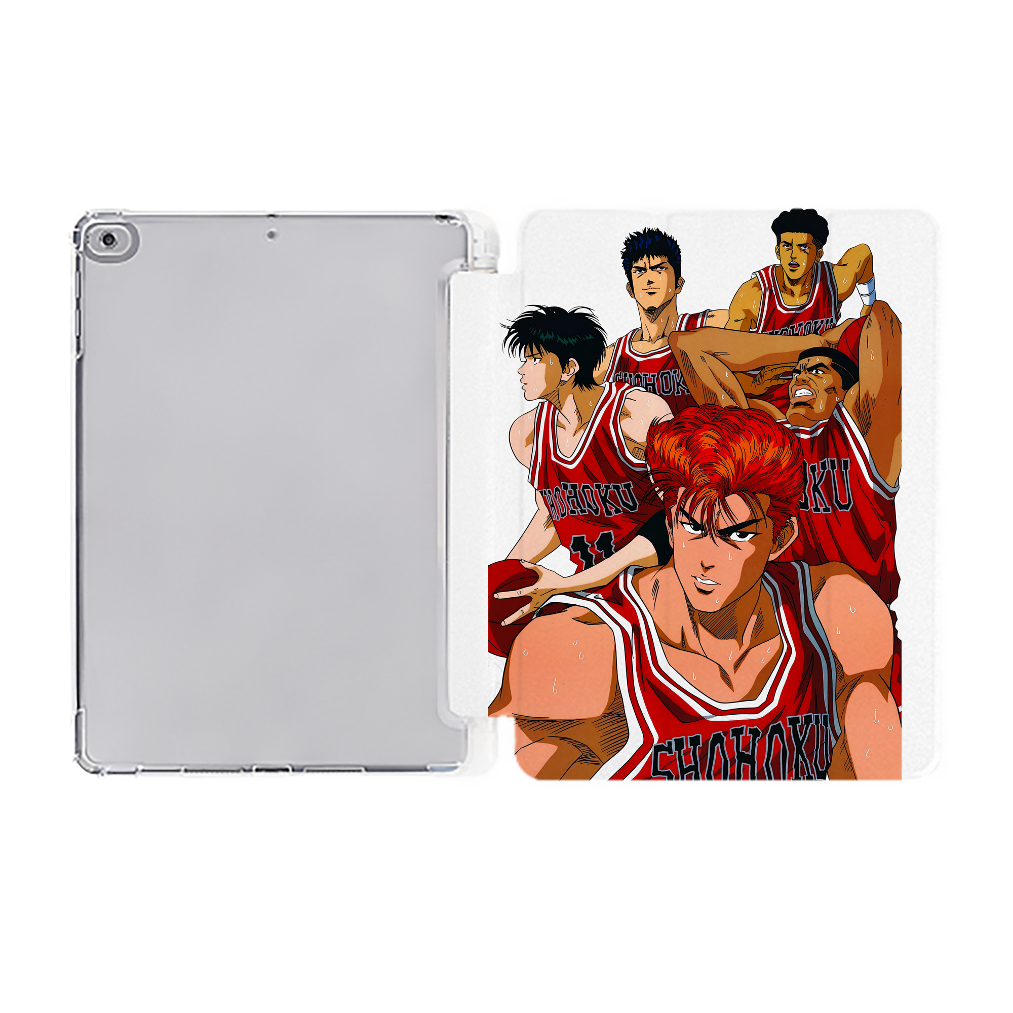 （画像用） SLAM DUNK／スラムダンク IPad ケース ペン収納付き 三つ折りスタンド PUレザー×シリコン 対応機種9.5/10.5/10.9インチ